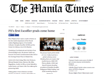 PH’s first Escoffier grads come home – The Manila Times Online