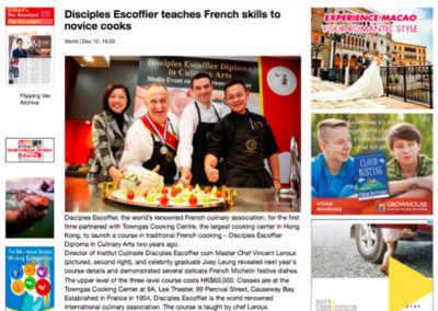 Disciples Escoffier teaches French skills to novice cooks – The Standard 12.12.2016